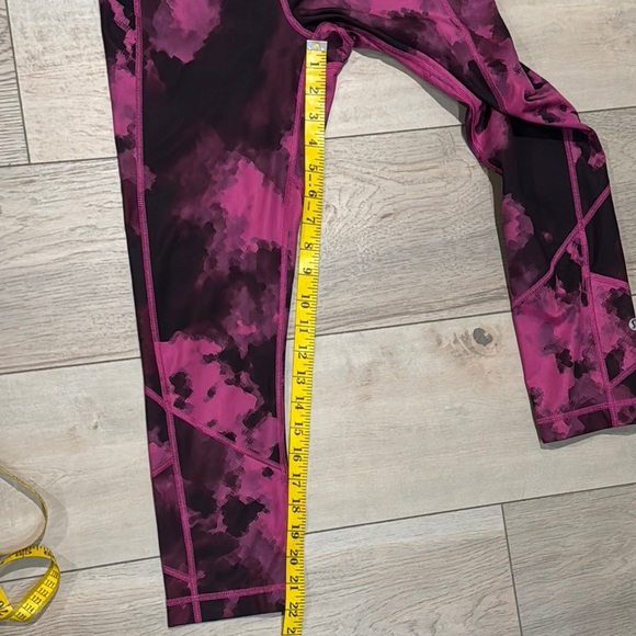 Lululemon Pace Revival Crop Pink and Black Patterned Leggings - Picture 12 of 16